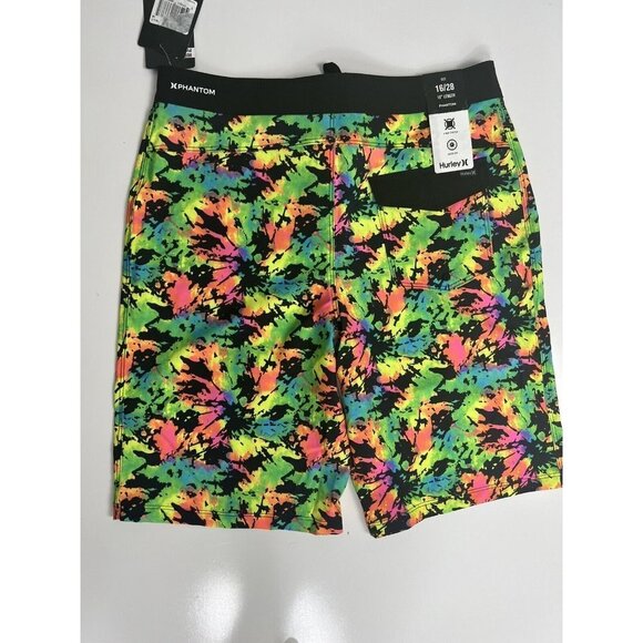 Hurley Splatter Dye Board Shorts NWT Size 28/16 - Picture 4 of 9